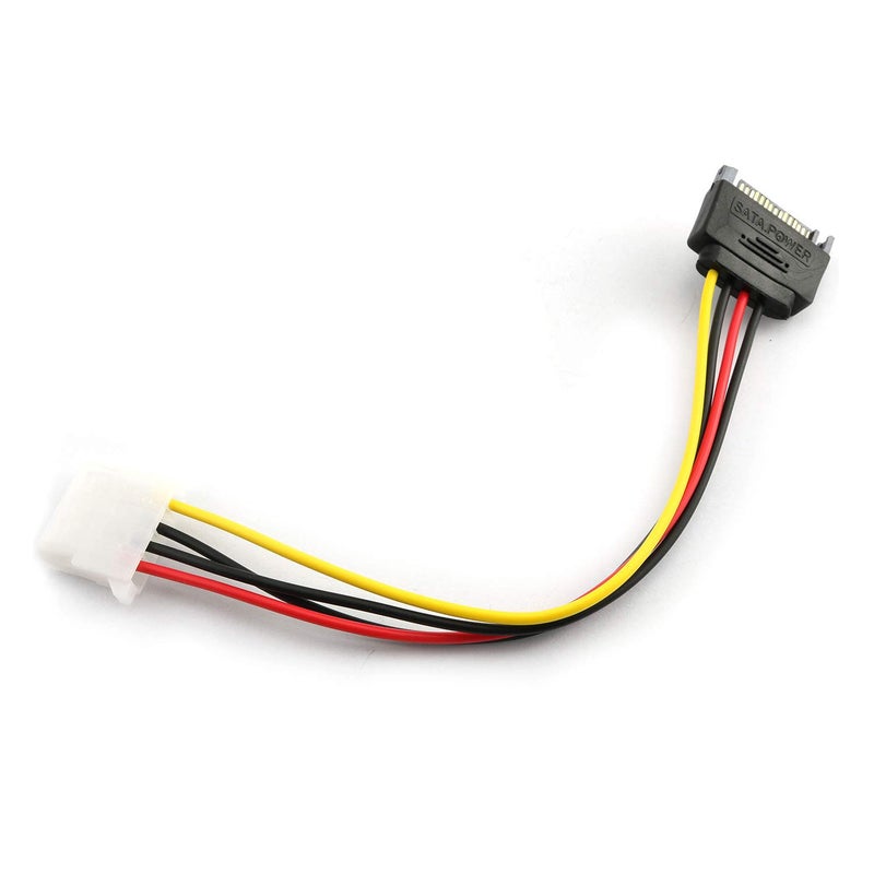 RLECS 2pcs SATA Male to IDE Molex 4Pin Female HDD Extension Power Adapter Cable 15 Pin 20cm for Serial ATA Hard Drives and CD ROM Drives - Image 4